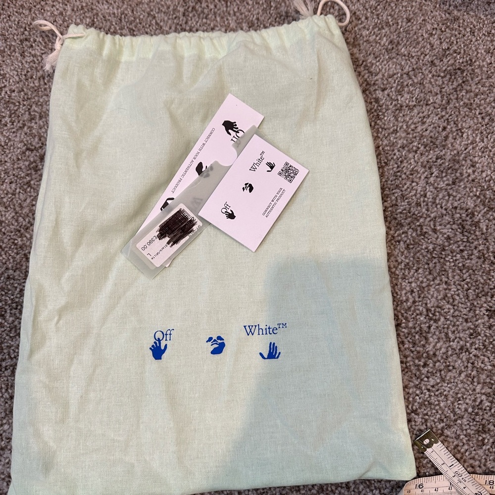 Off-White Light Green Dust Bag